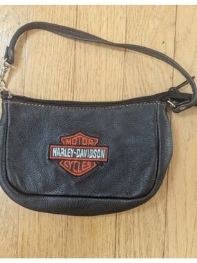 Harley-Davidson Black Leather Wristlet